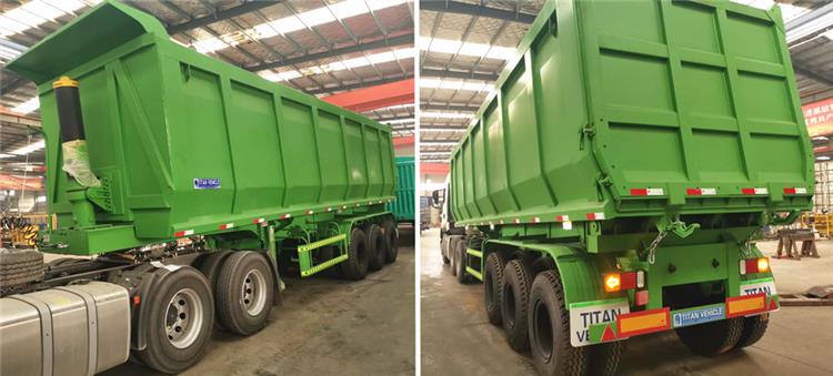Qingdao Juyuan Technonlgy Aotong Brand End Dump Semi Trailer for Sale
