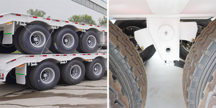 Shandong Juyuan Aotong Trailer 3 Axle Lowbed Truck Trailer for Sale