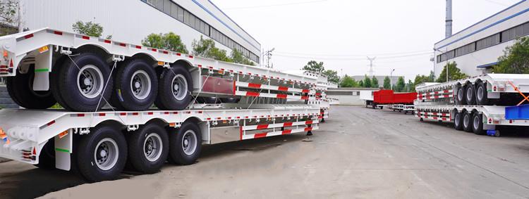 Shandong Juyuan Aotong Trailer 3 Axle Lowbed Truck Trailer for Sale