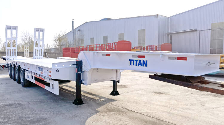 80 Ton Low Bed/Drop Deck/Low Loader Truck Trailer for Sale-Eleph