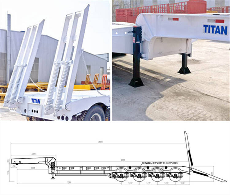 80 Ton Low Bed/Drop Deck/Low Loader Truck Trailer for Sale-Eleph