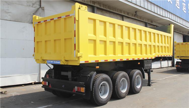 3 Axle End Dump Tipper Truck Trailer for Sale-Shengrun