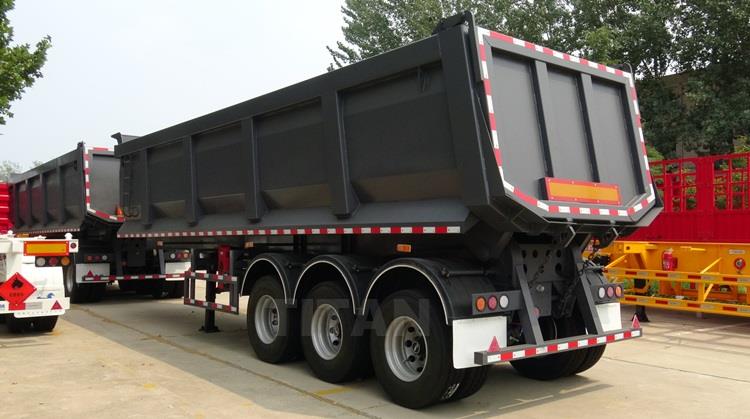 35CBM End Dump Tipper Trailer for Sale Near Me-Changhong