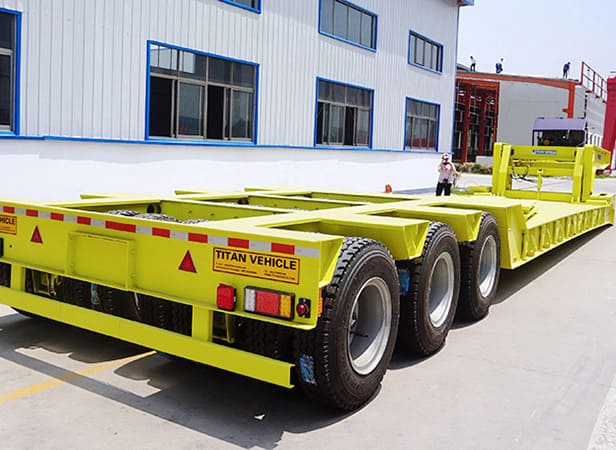 3 axles 55 ton lowboy gooseneck trailer