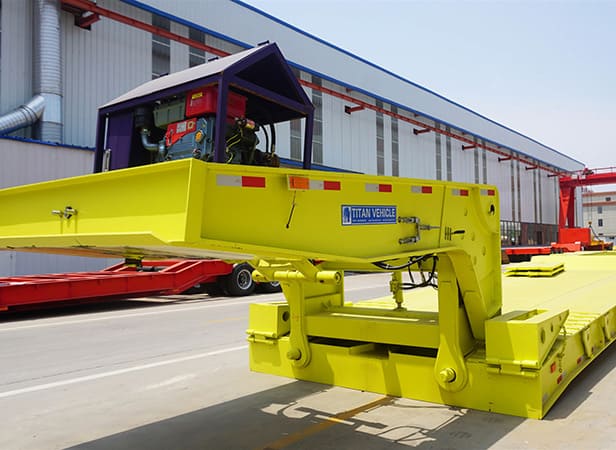 3 axles 55 ton lowboy gooseneck trailer