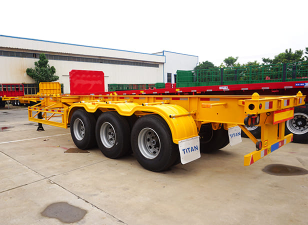 Tri axle 40 ft container chassis trailer