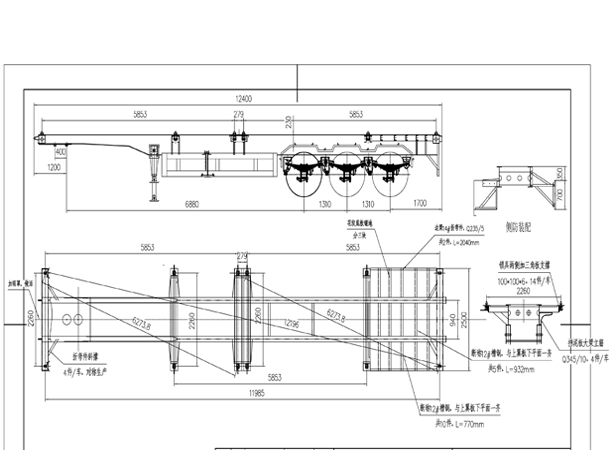 Tri Axle 40 Ft Container Chassis Trailer for Sale Manufacturers
