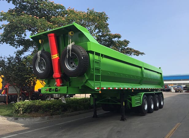 4 Axles 33CBM End Dump Trailer