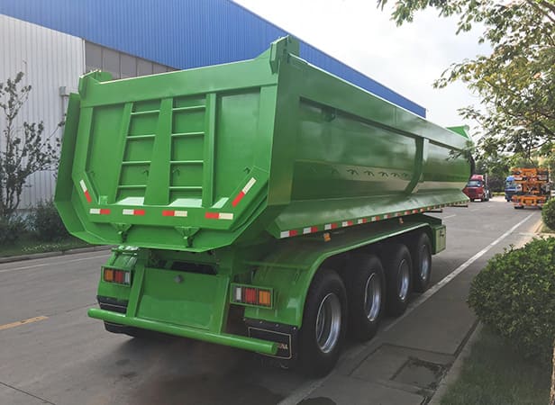 4 Axles 33CBM End Dump Trailer