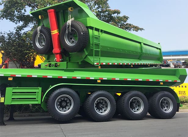 4 Axles 33CBM End Dump Trailer