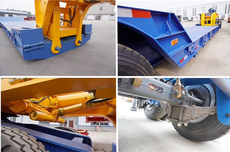 lowboy equipment trailer with dolly