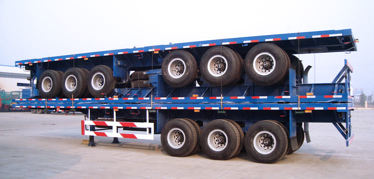 3 axles flatbed trailer