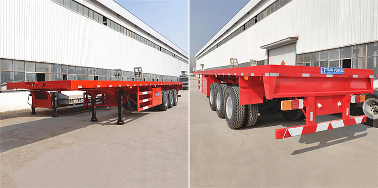 3 axles 40ft flatbed trailer