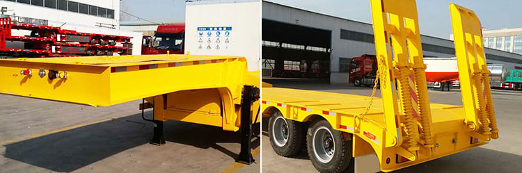 2 Axle Tractor Low Loader Trailer Price 