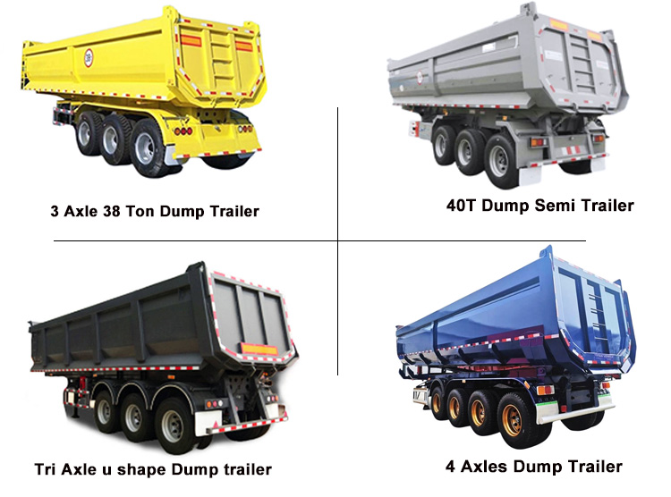 Tri Axles 33 CBM Hydraulic Dump Trailers for Sale Near Me