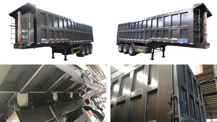 tri axles hydraulic dump trailer