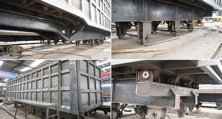 tri axles hydraulic dump trailer