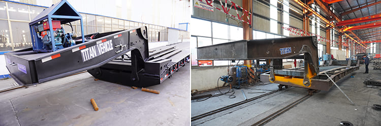 4 Axle 100T Hydraulic Detachable Gooseneck Lowboy Trailer