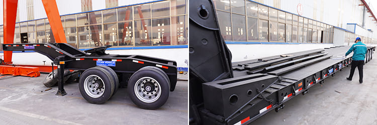 4 Axle 100T Hydraulic Detachable Gooseneck Lowboy Trailer