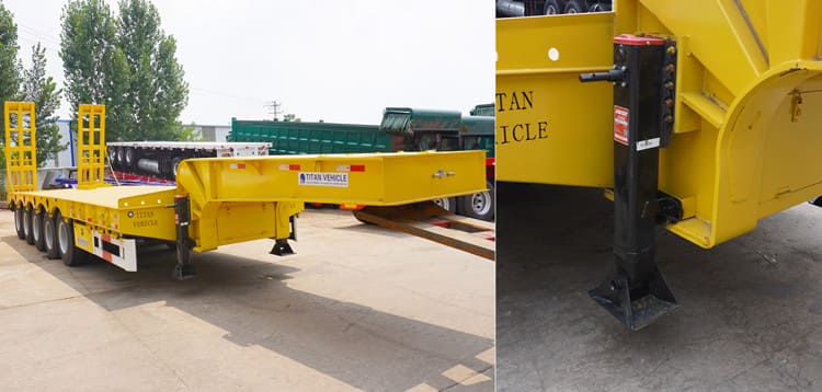 100T Drop Deck Semi Lowbed Trailer Truck for Sale in Mauritius