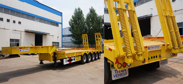 100T Drop Deck Semi Lowbed Trailer Truck for Sale in Mauritius