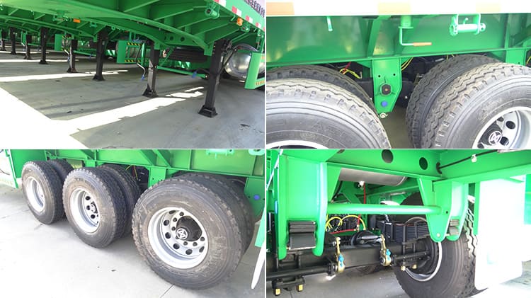 40Ft Semi Truck and Flatbed Trailer