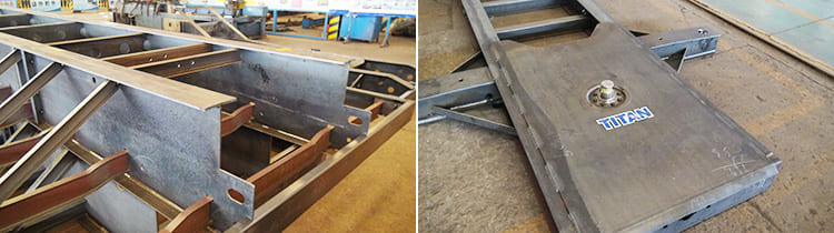 40Ft Semi Truck and Flatbed Trailer