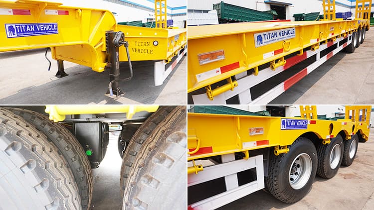 3 axle semi low loader trailer