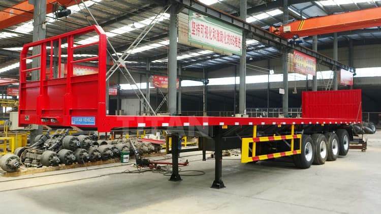 4 axles flatbed trailer