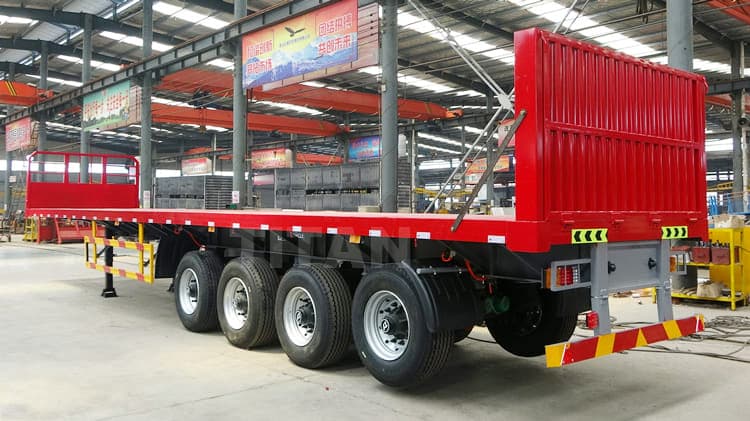 4 axles flatbed trailer