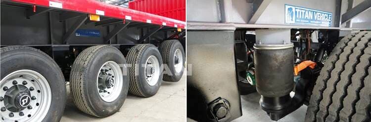 4 axles flatbed trailer