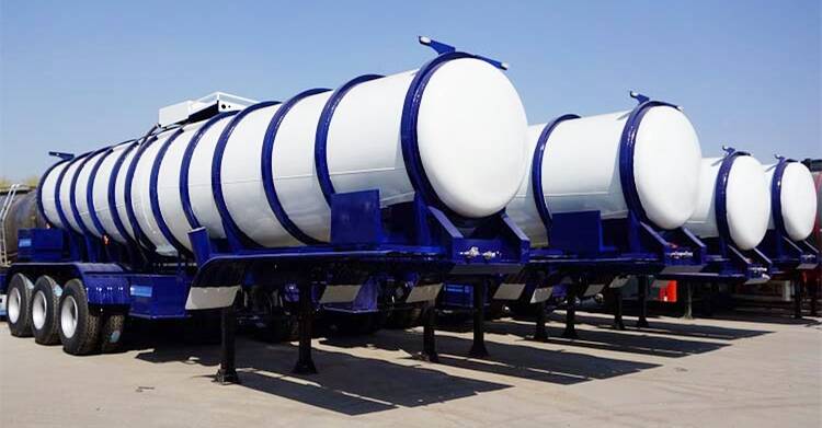3 axle sulfuric acid tanker semi trailer