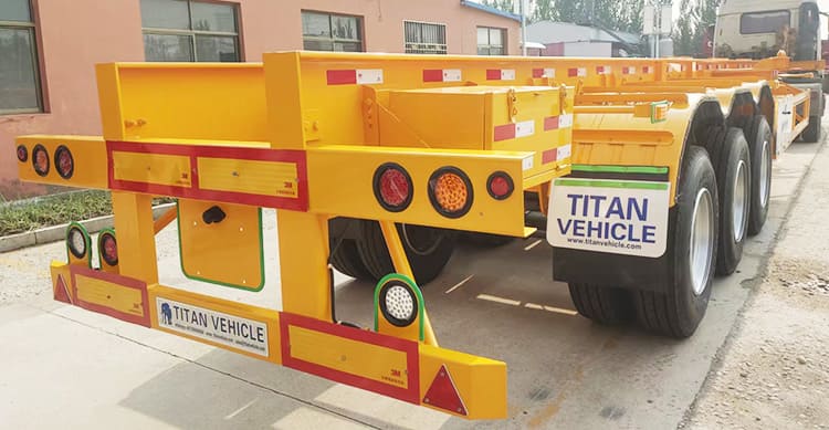 3 Axle 40Ft Skeleton Container Trailer
