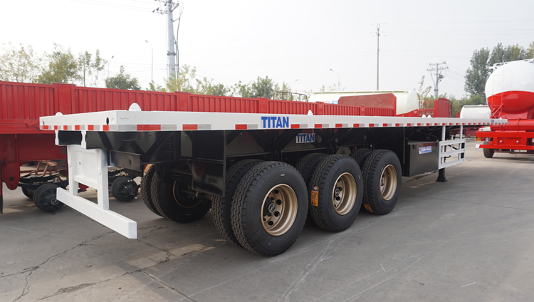 3 axles flatbed trailer