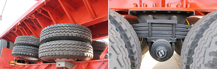 2 axles semi trailer