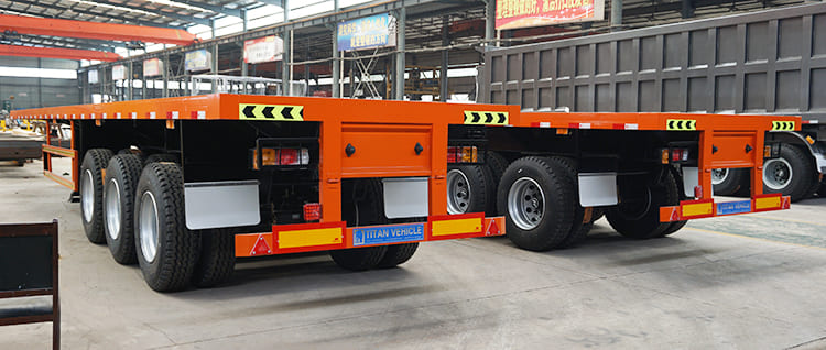 3 axles flatbed trailer