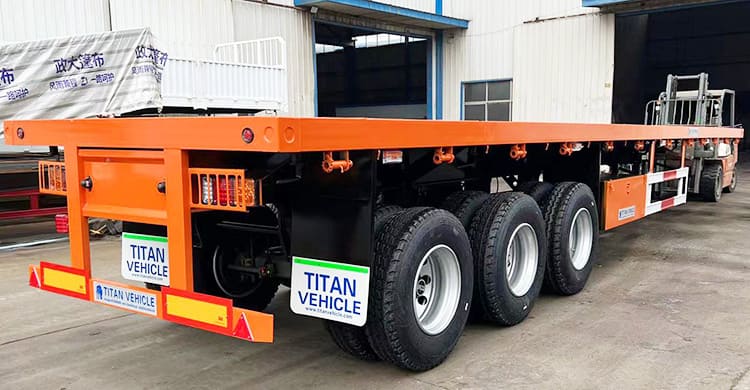 40ft 3 axle flatbed tractor trailer