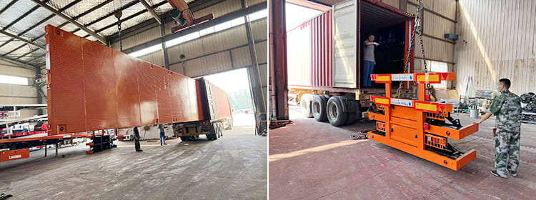 40ft 3 axle flatbed tractor trailer