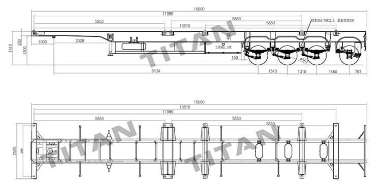 4 Axle Shipping Container Chssis for Sale in Congo