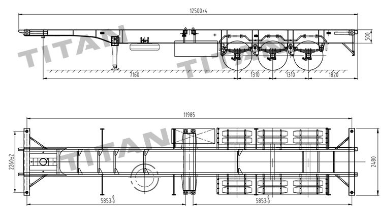 40Ft Skeletal Container Trailer Price for Sale in Kenya 