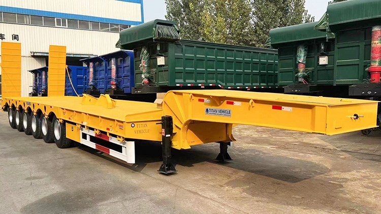 6 Axle Hydraulic Low Bed Trailer Price | 40 Ft Low Bed Trailer with Ramp for Sale in Nigeria
