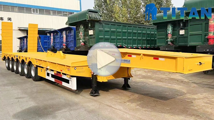 6 Axle Hydraulic Low Bed Trailer Price | 40 Ft Low Bed Trailer with Ramp for Sale in Nigeria