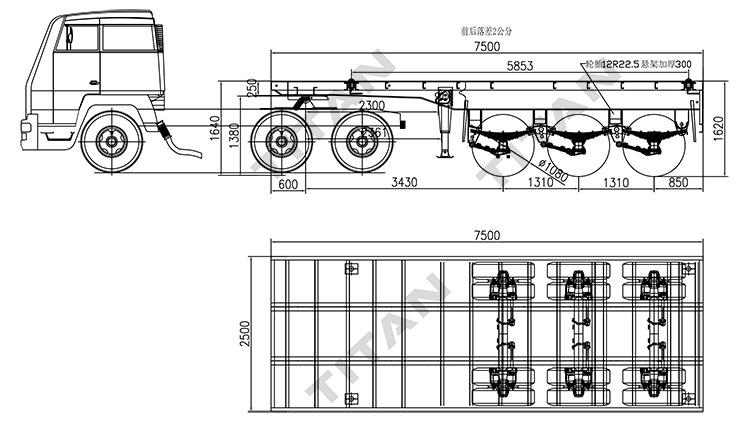 20Ft Flatbed Trailer Cost | Flatbed Trailer 3 Axle for Sale in Guam