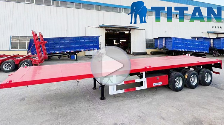 40Ft Flat Deck Trailer for Sale Near Me | Flat Deck Tri Axle Trailer for Sale in Sudan 