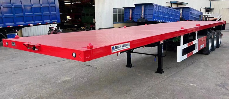 40Ft Flat Deck Trailer for Sale Near Me | Flat Deck Tri Axle Trailer for Sale in Sudan