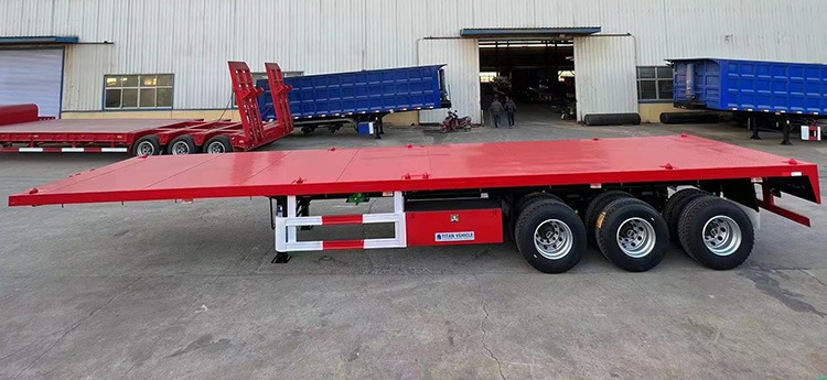 40Ft Flat Deck Trailer for Sale Near Me | Flat Deck Tri Axle Trailer for Sale in Sudan