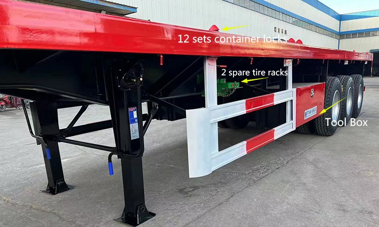 40Ft Flat Deck Trailer for Sale Near Me | Flat Deck Tri Axle Trailer for Sale in Sudan