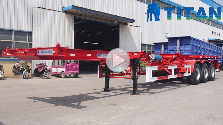 Tri Axle 40Ft Multi Function Skeletal Container Carrier Trailer for Sale 