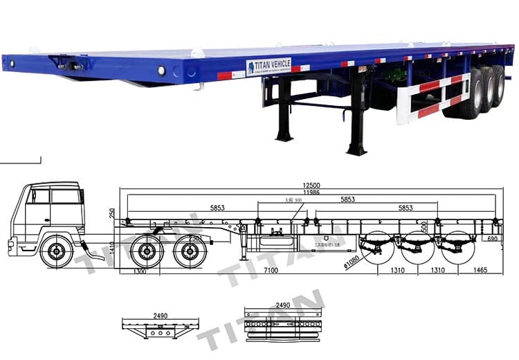 Schmitz Cargo Bull | 40 Foot Tri Axle Flatbed Semi Trailer For Sale Near Me In Zimbabwe