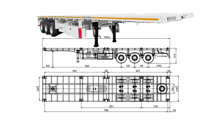 40 Foot Flat Body Trailer Price in Tanzania